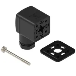 Valve connector, DIN shape A, 2 pole + PE, 230 V, 0.25-1.5 mm², 18058