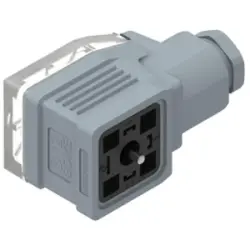Valve connector, DIN shape A, 2 pole + PE, 400 V, 0.25-1.5 mm², 933029106