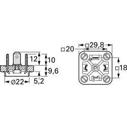 Valve panel plug, DIN shape A, 3 pole + PE, 400 V, 0.08-1.5 mm², 932890100