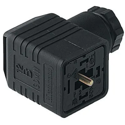 Valve connector, DIN shape A, 3 pole + PE, 400 V, 0.25-1.5 mm², 932545200 - 1