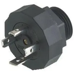 Valve connector, DIN shape A, 3 pole + PE, 400 V, 0.08-1.5 mm², 23525
