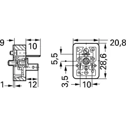 Valve panel plug, DIN shape B, 2 pole + PE, 250 V, 0.08-1.5 mm², 932421100