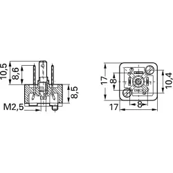 Valve panel plug, DIN shape C, 2 pole + PE, 250 V, 0.08-0.75 mm², 933110100