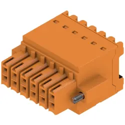 Socket header, 12 pole, pitch 3.5 mm, straight, orange, 1277720000