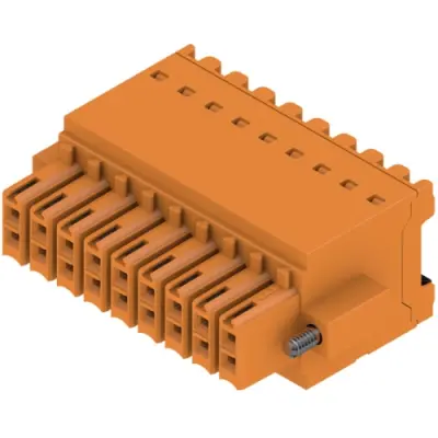 Socket header, 18 pole, pitch 3.5 mm, straight, orange, 1277750000 - 1