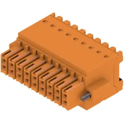Socket header, 18 pole, pitch 3.5 mm, straight, orange, 1277750000