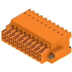 Socket header, 20 pole, pitch 3.5 mm, straight, orange, 1277760000