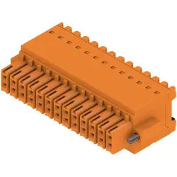 Socket header, 26 pole, pitch 3.5 mm, straight, orange, 1277790000