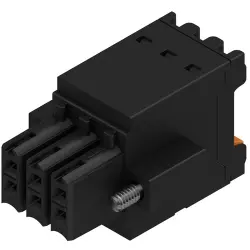 Socket header, 6 pole, pitch 3.5 mm, straight, black, 1277870000