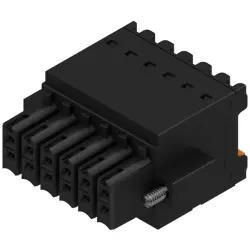 Socket header, 12 pole, pitch 3.5 mm, straight, black, 1277900000