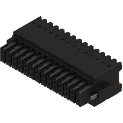 Socket header, 28 pole, pitch 3.5 mm, straight, black, 1277990000