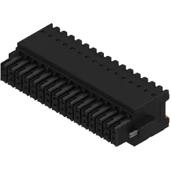 Socket header, 32 pole, pitch 3.5 mm, straight, black, 1278010000