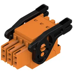 Socket header, 6 pole, pitch 3.5 mm, straight, orange, 1278050000