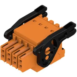 Socket header, 8 pole, pitch 3.5 mm, straight, orange, 1278060000