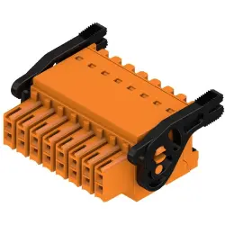Socket header, 16 pole, pitch 3.5 mm, straight, orange, 1278100000