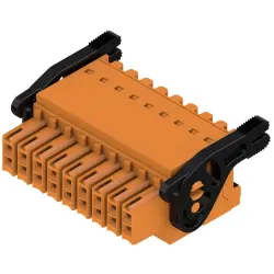 Socket header, 18 pole, pitch 3.5 mm, straight, orange, 1278110000