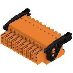 Socket header, 20 pole, pitch 3.5 mm, straight, orange, 1278120000