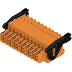 Socket header, 22 pole, pitch 3.5 mm, straight, orange, 1278130000
