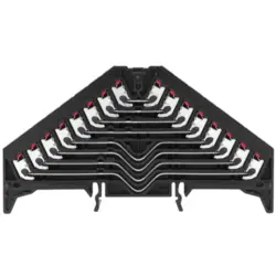 Patch distribution terminal, push-in connection, 0.5-1.5 mm², 32 pole, 8 A, 4 kV, black, 1288250000