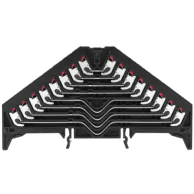 Patch distribution terminal, push-in connection, 0.5-1.5 mm², 32 pole, 8 A, 4 kV, black, 1288250000 - 1