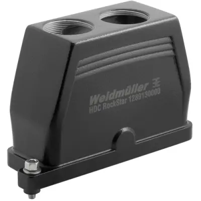 Grommet housing, size B24, die-cast aluminum, 2 x M40/M32, straight, screw locking, IP66/IP68, 1289130000 - 1
