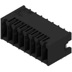 Pin header, 16 pole, pitch 3.5 mm, angled, black, 1289320000