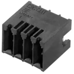 Pin header, 10 pole, pitch 3.5 mm, angled, black, 1289670000