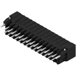 Pin header, 14 pole, pitch 3.5 mm, straight, black, 1290270000