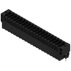 Pin header, 20 pole, pitch 3.5 mm, straight, black, 1290310000