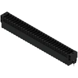 Pin header, 28 pole, pitch 3.5 mm, straight, black, 1290350000