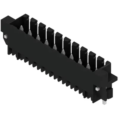 Pin header, 10 pole, pitch 3.5 mm, straight, black, 1291390000 - 1