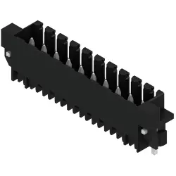 Pin header, 10 pole, pitch 3.5 mm, straight, black, 1291390000