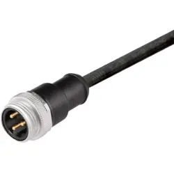 Sensor actuator cable, 7/8"-cable plug, straight to open end, 5 pole, 10 m, PUR, black, 9 A, 1292171000