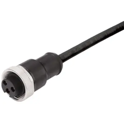 Sensor actuator cable, 7/8"-cable socket, straight to open end, 5 pole, 2 m, PUR, black, 9 A, 1292190200 - 1