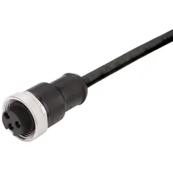 Sensor actuator cable, 7/8"-cable socket, straight to open end, 5 pole, 3 m, PUR, black, 9 A, 1292190300