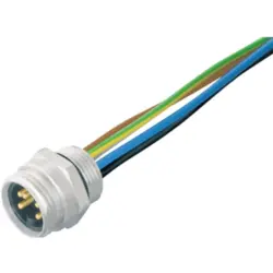 Panel plug, 7/8", 5 pole, strand connection, straight, 1292480000