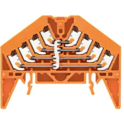 Potential distribution terminal, push-in connection, 0.5-1.5 mm², 16 pole, 17.5 A, 4 kV, orange, 1301610000