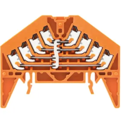 Potential distribution terminal, push-in connection, 0.5-1.5 mm², 16 pole, 17.5 A, 4 kV, orange, 1301610000 - 1