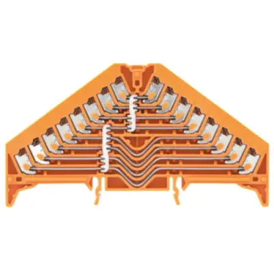 Potential distribution terminal, screw connection, 0.5-1.5 mm², 32 pole, 10 A, 4 kV, orange, 1301640000 - 1