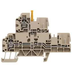 Multi level terminal block, screw connection, 0.5-4.0 mm², 24 A, 6 kV, dark beige, 1305300000