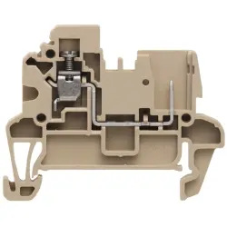 Through terminal block, screw connection, 0.5-4.0 mm², 1 pole, 24 A, 6 kV, dark beige, 1305330000