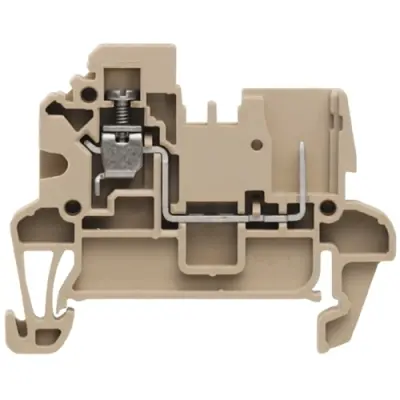 Through terminal block, screw connection, 0.5-4.0 mm², 1 pole, 24 A, 6 kV, dark beige, 1305330000 - 1