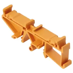 DIN rail clamp, PA, (W x H x D) 17.5 x 79.2 x 26.6 mm, orange, for enclosure, 1324460000