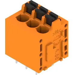 PCB terminal, 3 pole, pitch 5 mm, AWG 24-12, 20 A, spring-clamp connection, orange, 1330190000