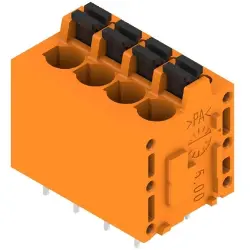 PCB terminal, 4 pole, pitch 5 mm, AWG 24-12, 20 A, spring-clamp connection, orange, 1330200000
