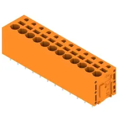 PCB terminal, 12 pole, pitch 5 mm, AWG 24-12, 20 A, spring-clamp connection, orange, 1330550000