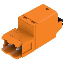 Pin header, 2 pole, pitch 5.08 mm, straight, orange, 1335440000