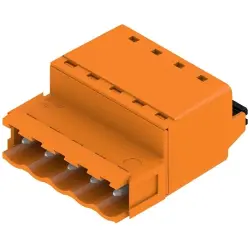 Pin header, 5 pole, pitch 5.08 mm, straight, orange, 1335470000