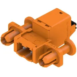 Pin header, 2 pole, pitch 5.08 mm, straight, orange, 1353580000