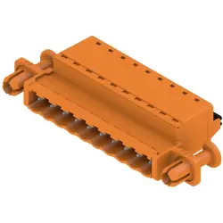 Pin header, 10 pole, pitch 5.08 mm, straight, orange, 1353680000